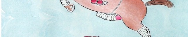 Croatia cartoon, horse race